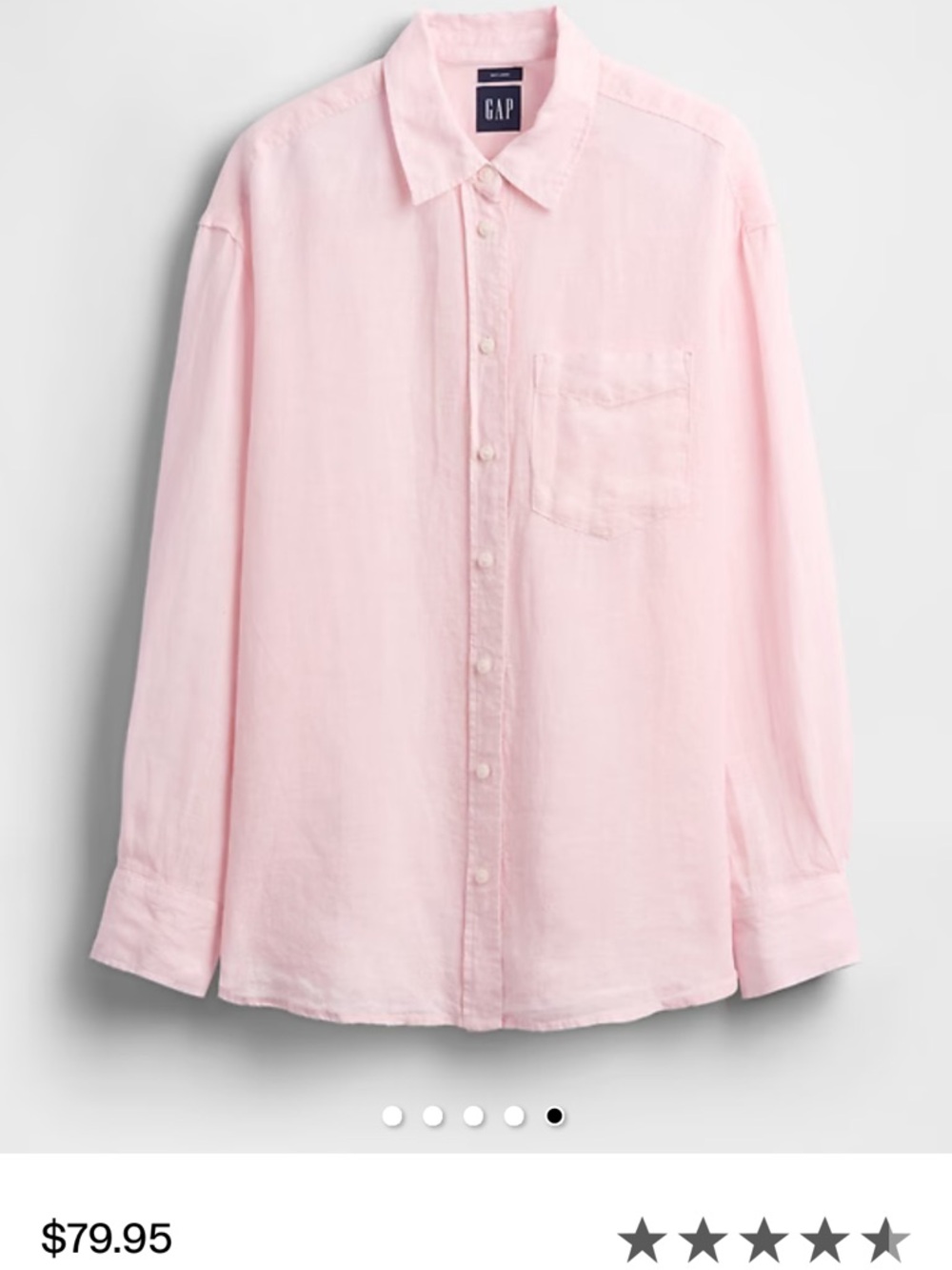 GAP Linen oversized shirt - Picture 4 of 8